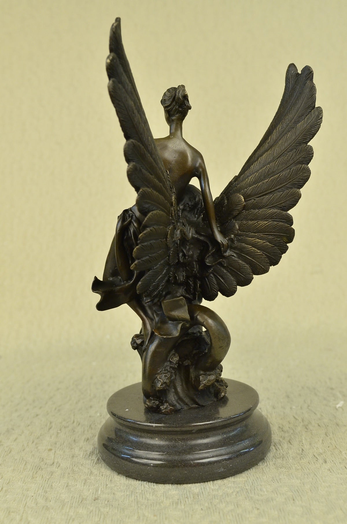 Handcrafted bronze sculpture SALE Woman Rescuing Angel An Milo Original Signed