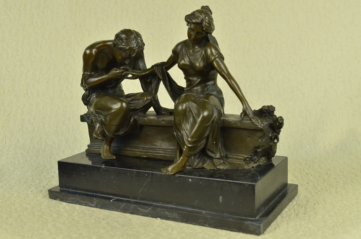 Signed Dalou Love Bronze Sculpture Romance Sculpture Home Office Decoration