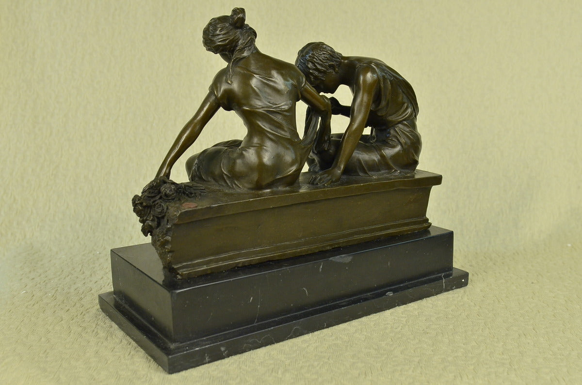 Signed Dalou Love Bronze Sculpture Romance Sculpture Home Office Decoration