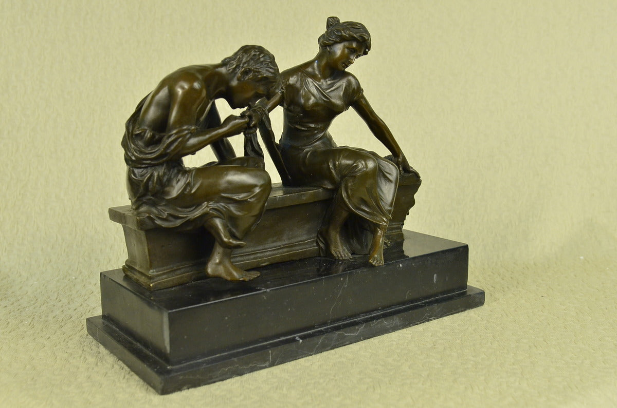 Signed Dalou Love Bronze Sculpture Romance Sculpture Home Office Decoration