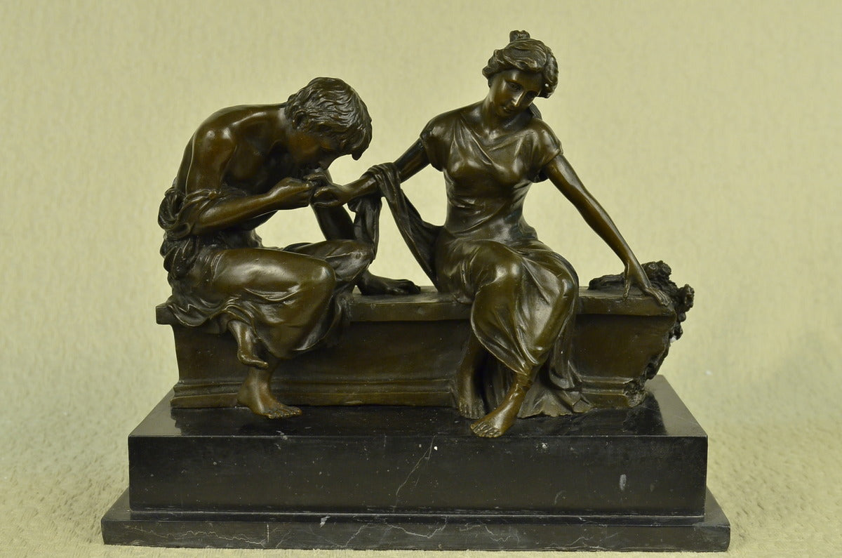 Signed Dalou Love Bronze Sculpture Romance Sculpture Home Office Decoration