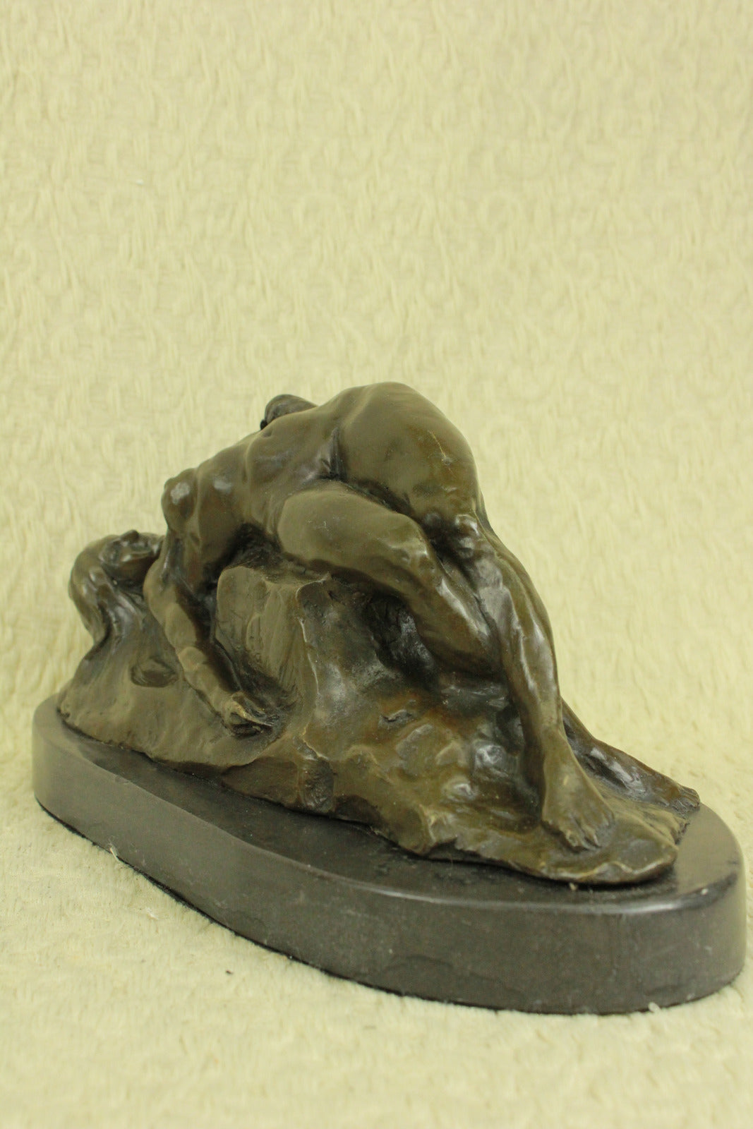 VINTAGE STYLE Modern ABSTRACT BRONZE Sculpture NUDE WOMAN ARTIST SIGNED