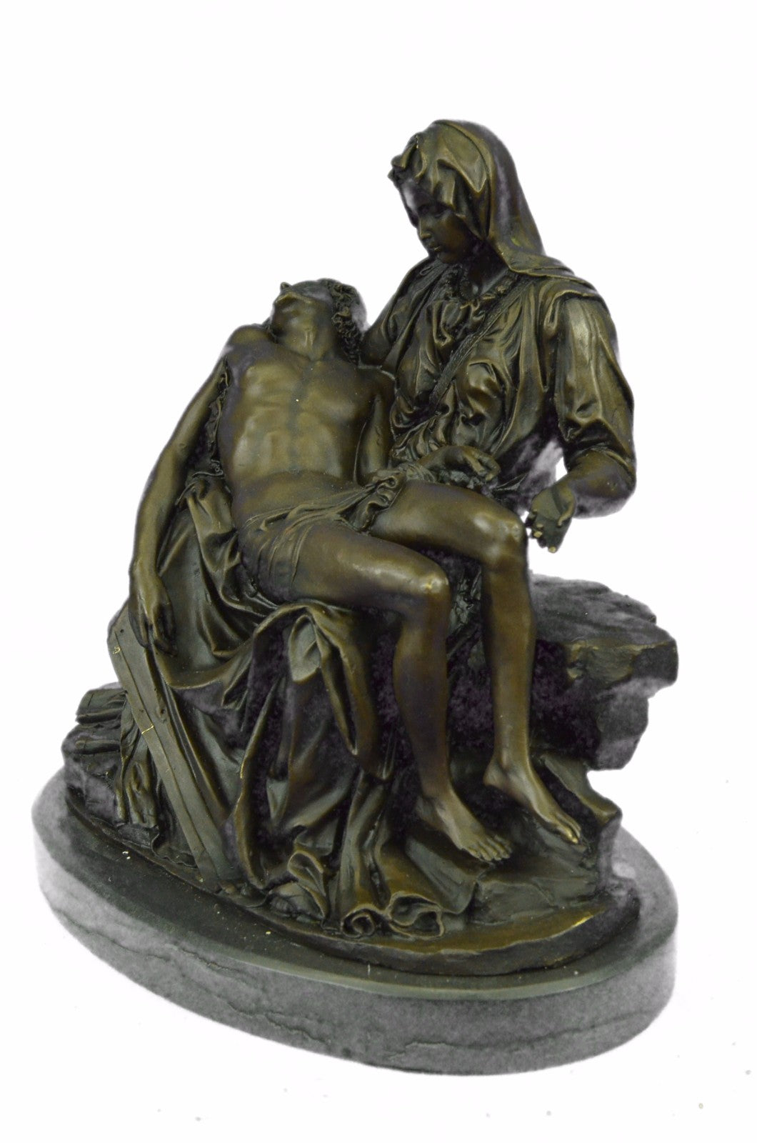 NEW! Pieta Statue Mother Madonna Jesus Catholic Church Real Bronze 12" Mary SALE