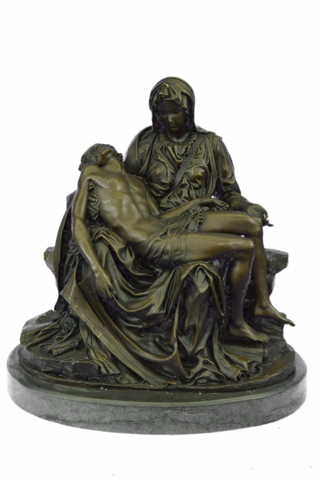 NEW! Pieta Statue Mother Madonna Jesus Catholic Church Real Bronze 12" Mary SALE