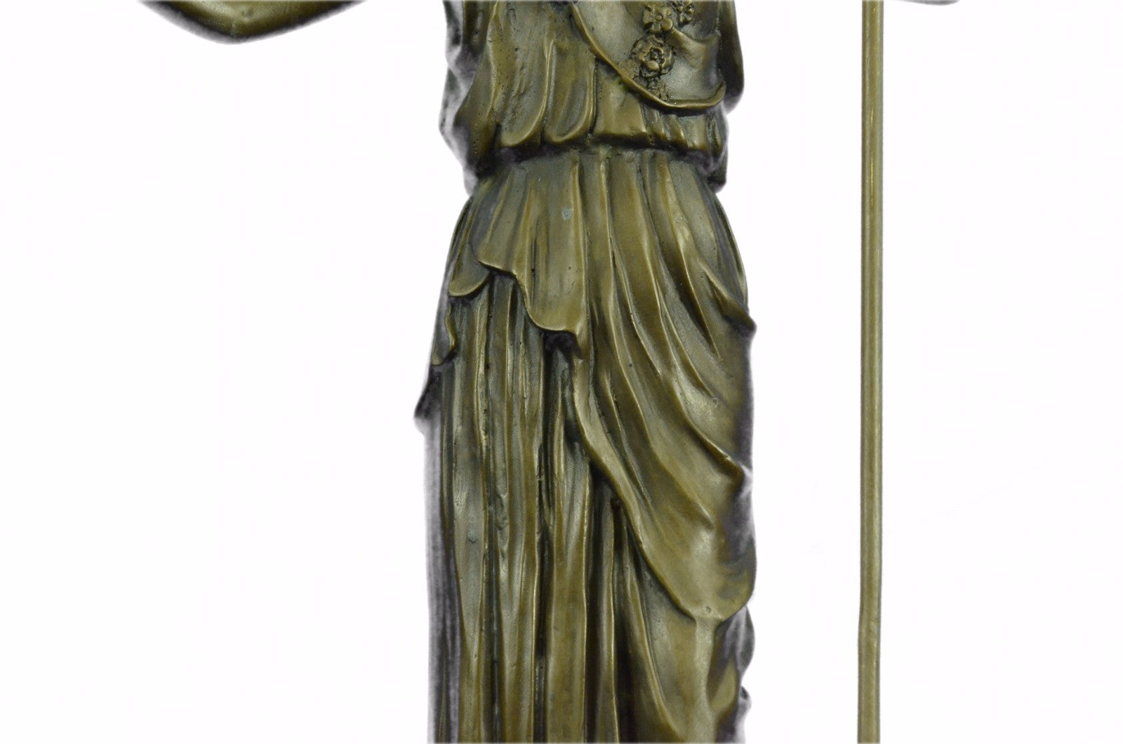 Handcrafted bronze sculpture SALE Deco Art Grecian Goddess Greek Athena Marble