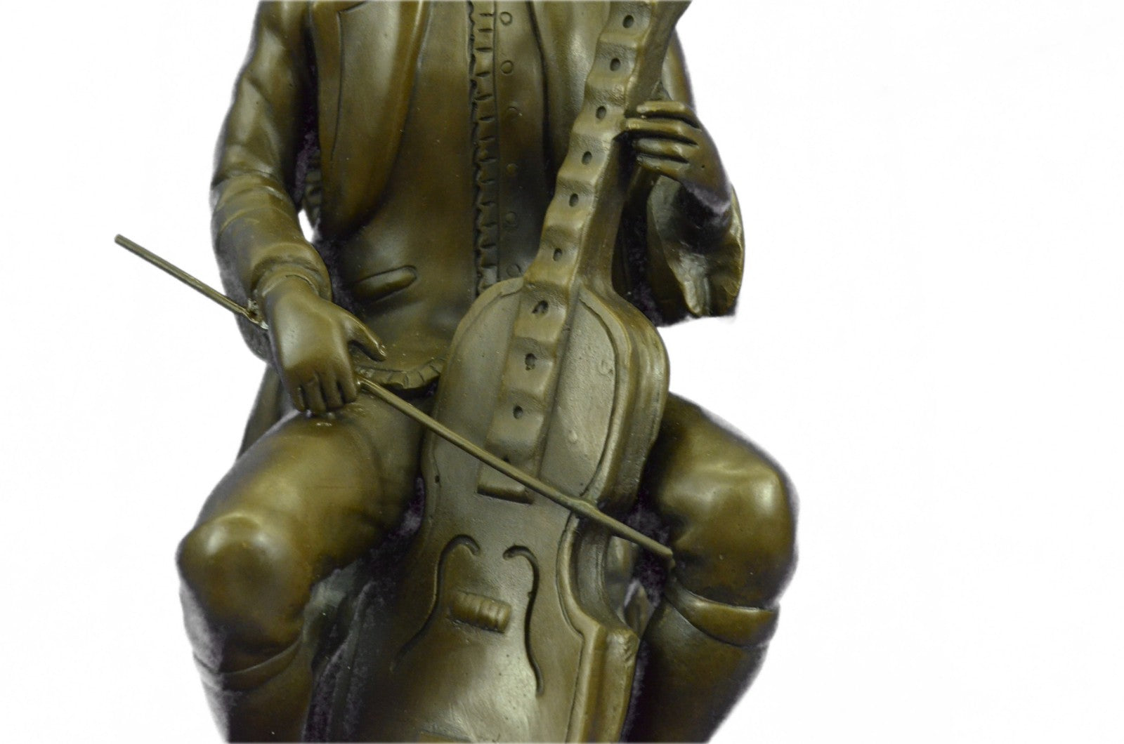 Jazz Band musician cello players Collectible Figurine Hand Made Sculpture